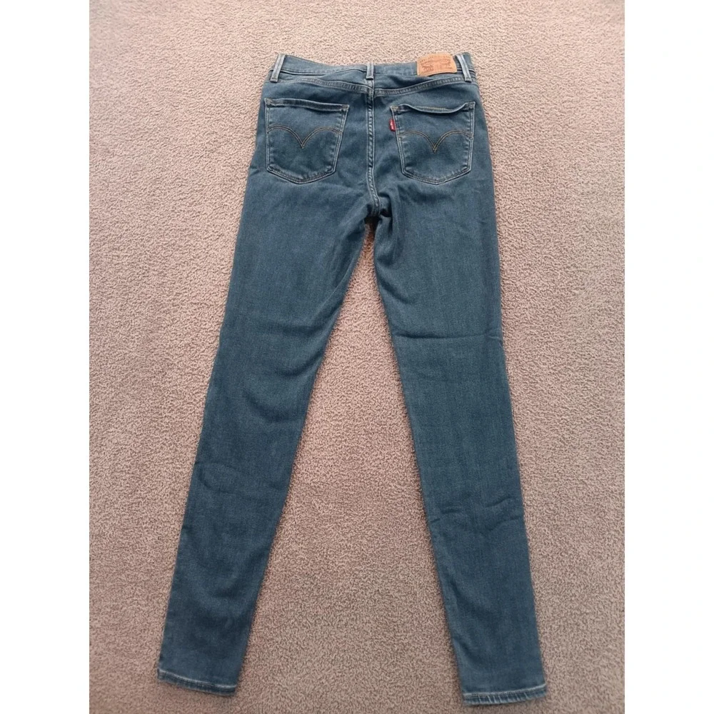 Levi's 720 High Rise Super Skinny Women's W27 L30 Blue Denim Jeans Stretch‎